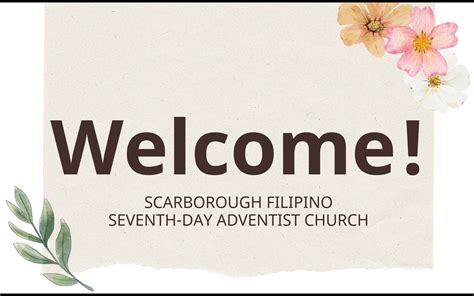 Home : Scarborough Filipino Adventist® Church Scarborough ON.